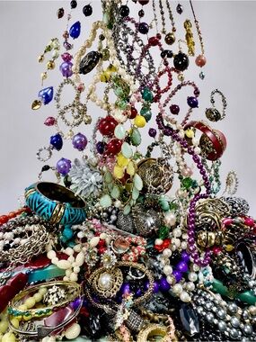 💰3 LB Mixed Jewelry Lot | Gold Silver Tone Pearls Rhinestones Statement | Resell